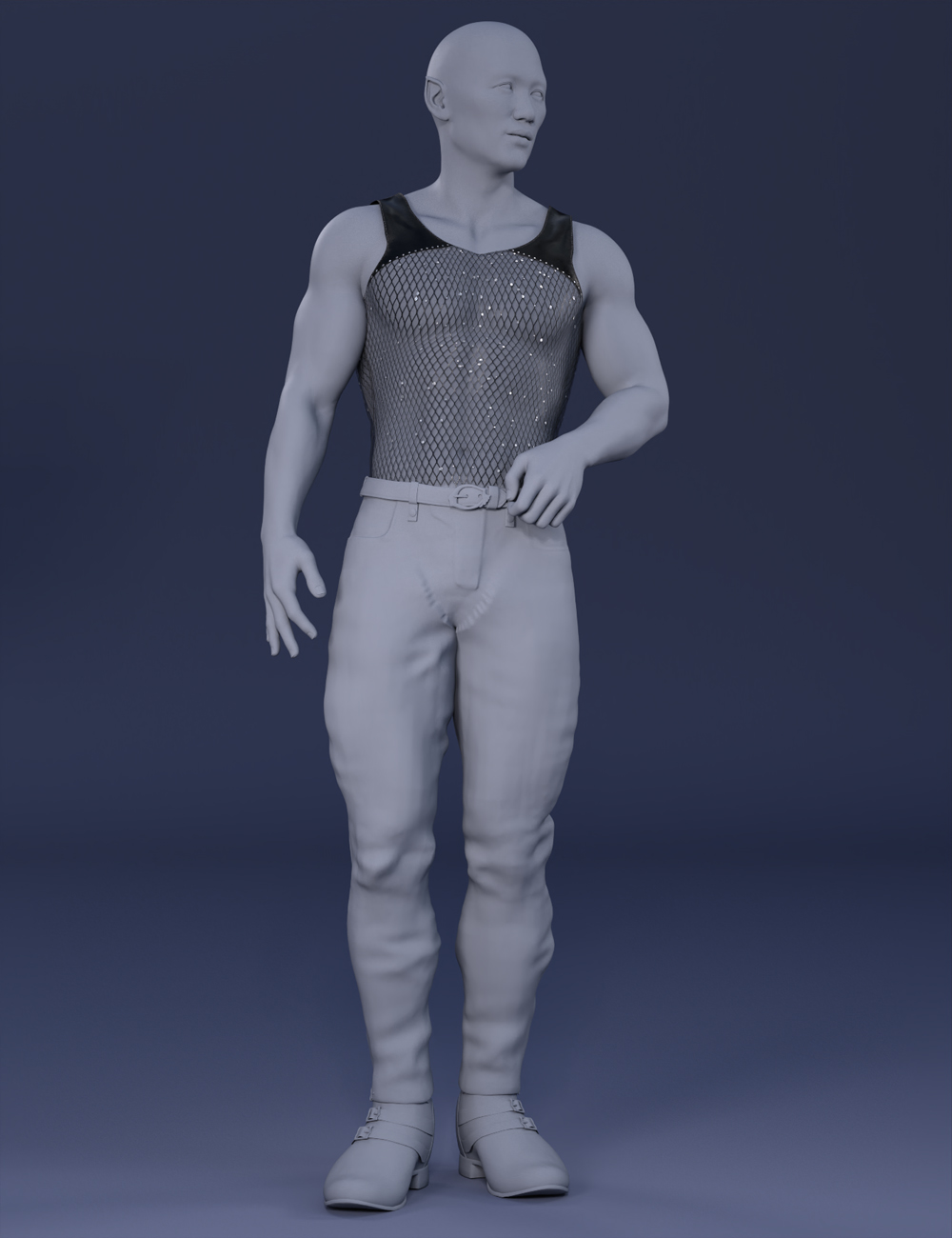 Shadow Realm Tank Top for Genesis 8 and 8.1 Males by: Barbara BrundonUmblefugly, 3D Models by Daz 3D