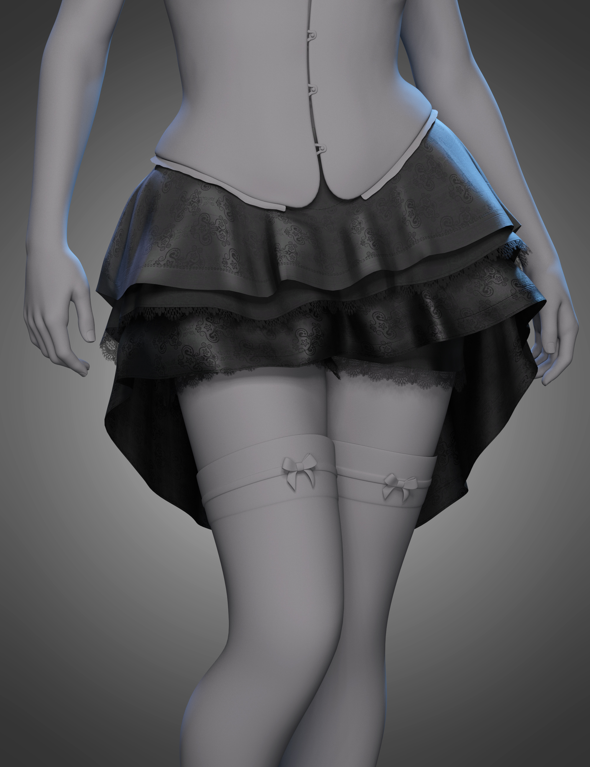 CB Mollie Mae Shorts and dForce Skirt for Genesis 8 Females by: CynderBlue, 3D Models by Daz 3D