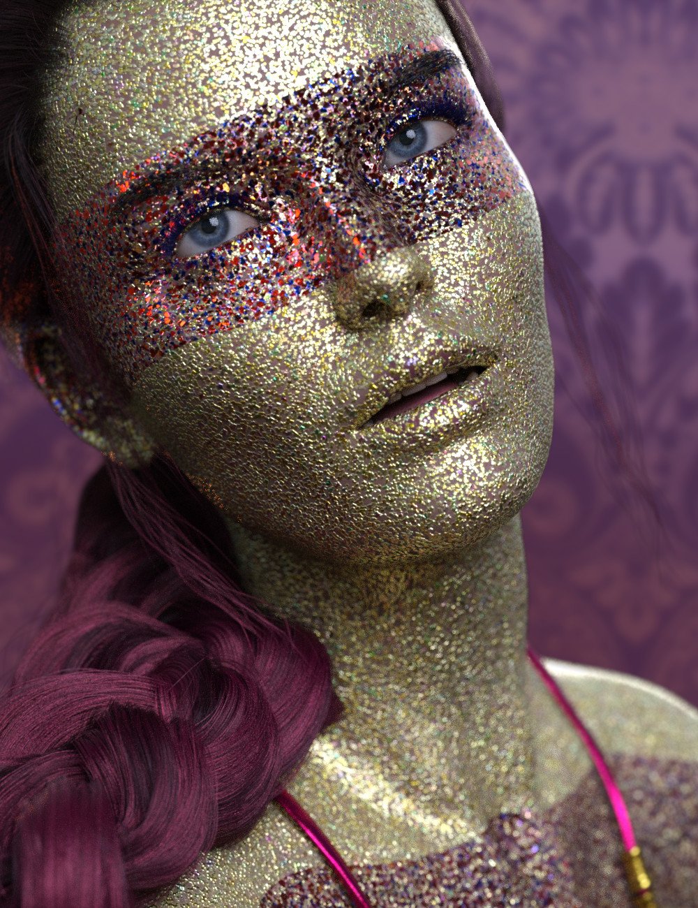 Full Body Glitter Geoshells for Genesis 8.1 Females by: ForbiddenWhispers, 3D Models by Daz 3D