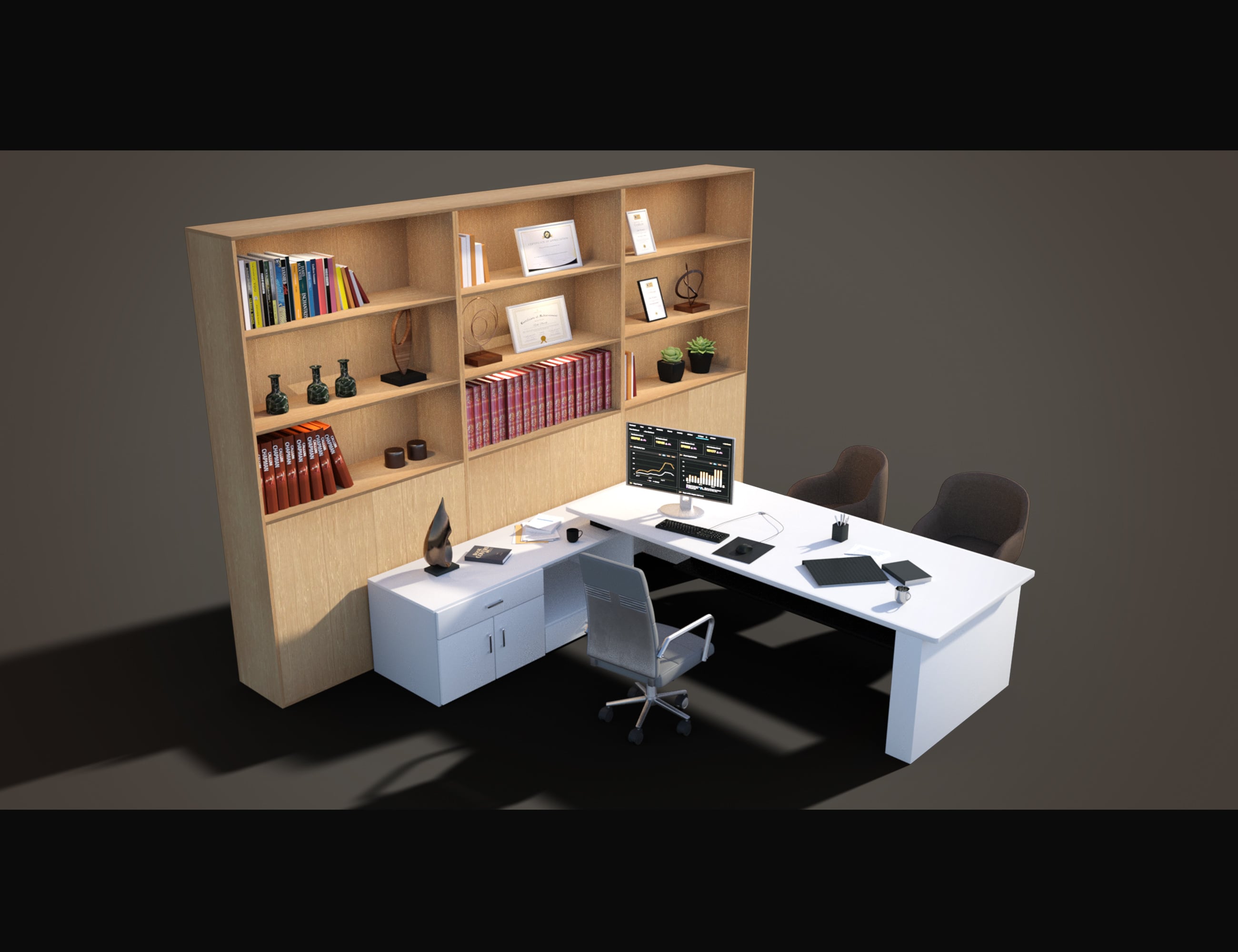PBO Boss Office Furniture Daz 3D