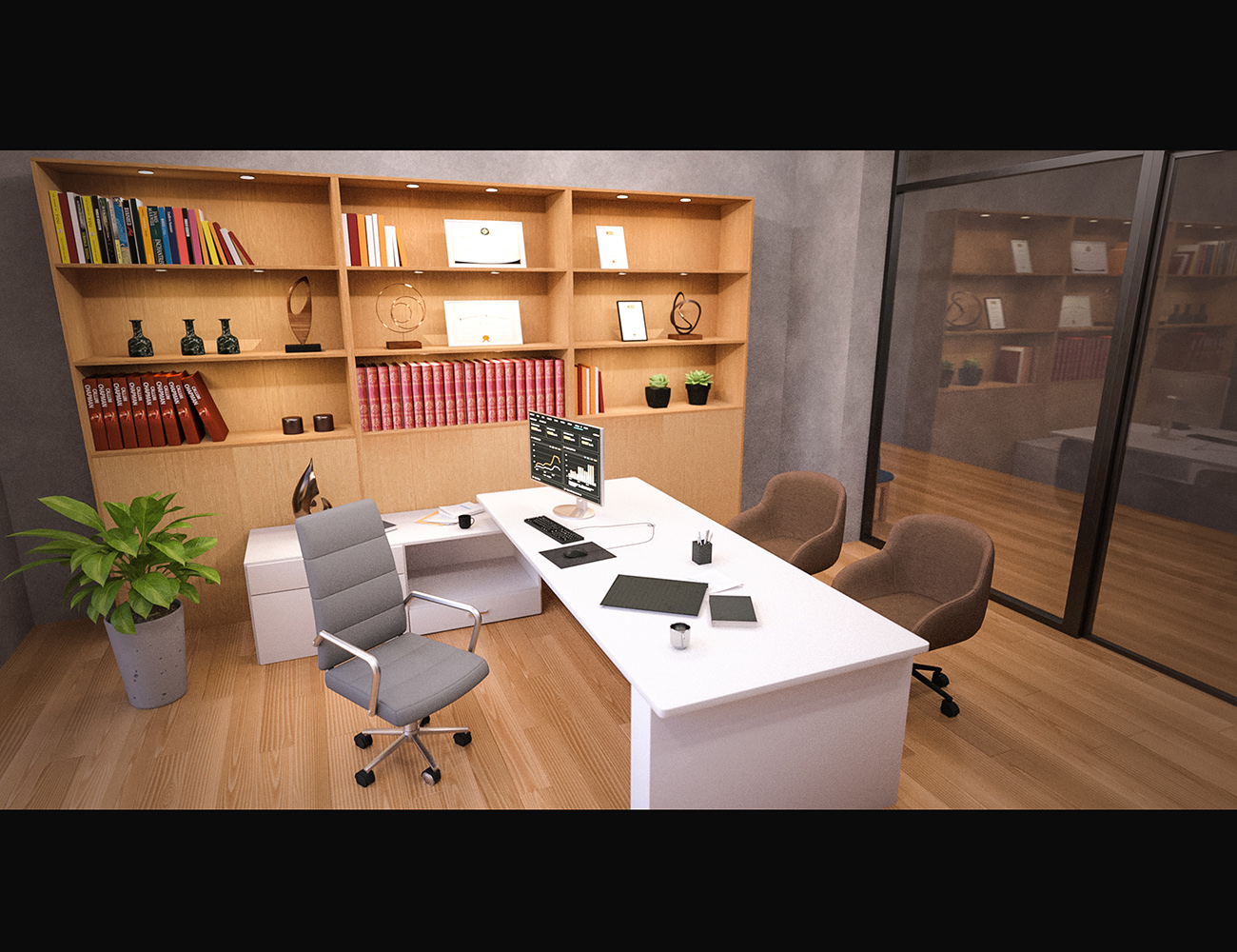 PBO Boss Office Furniture Daz 3D