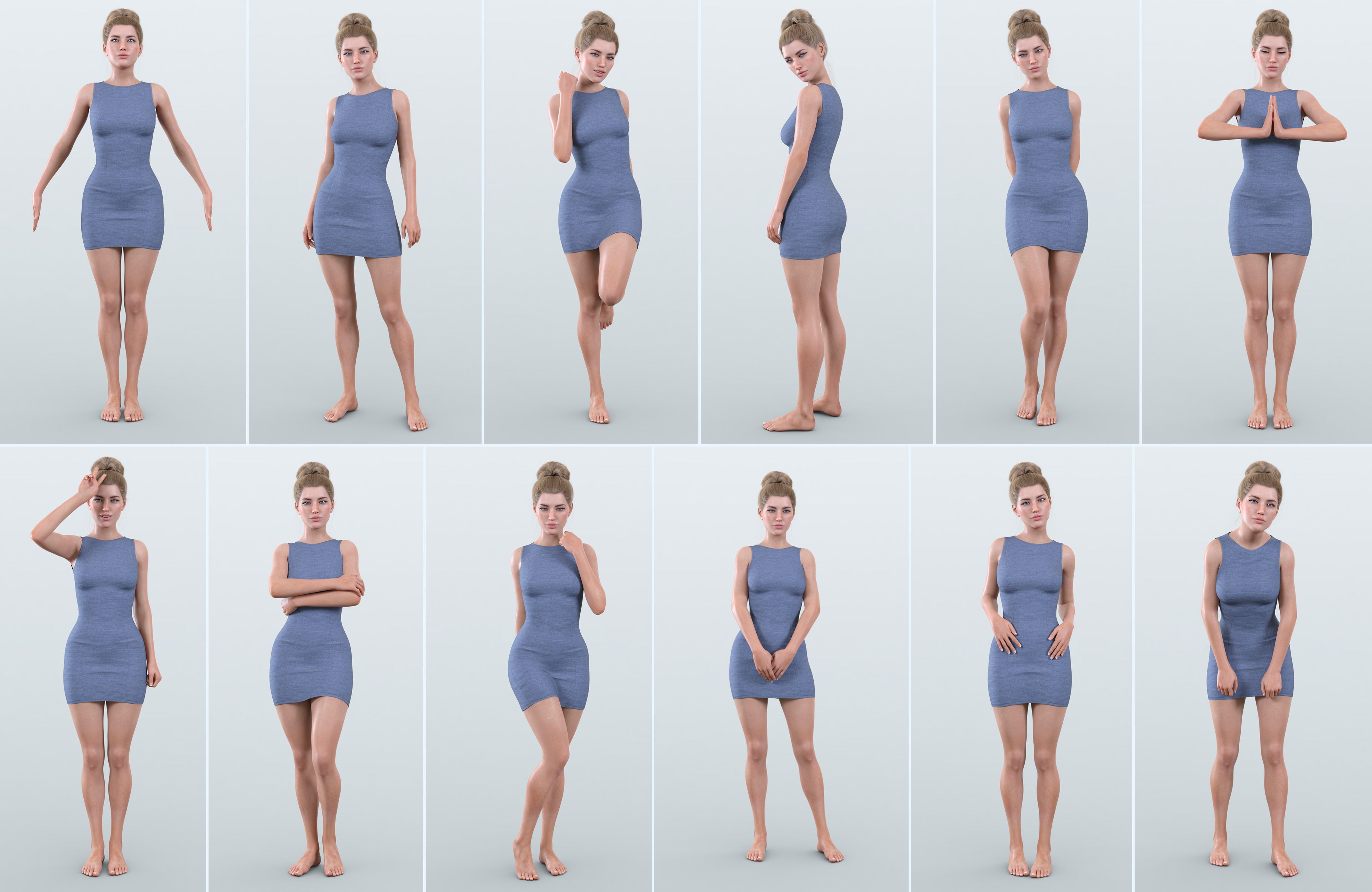 Z Everyday Standing Pose Mega Set for Genesis 8 and 8.1 Female by: Zeddicuss, 3D Models by Daz 3D