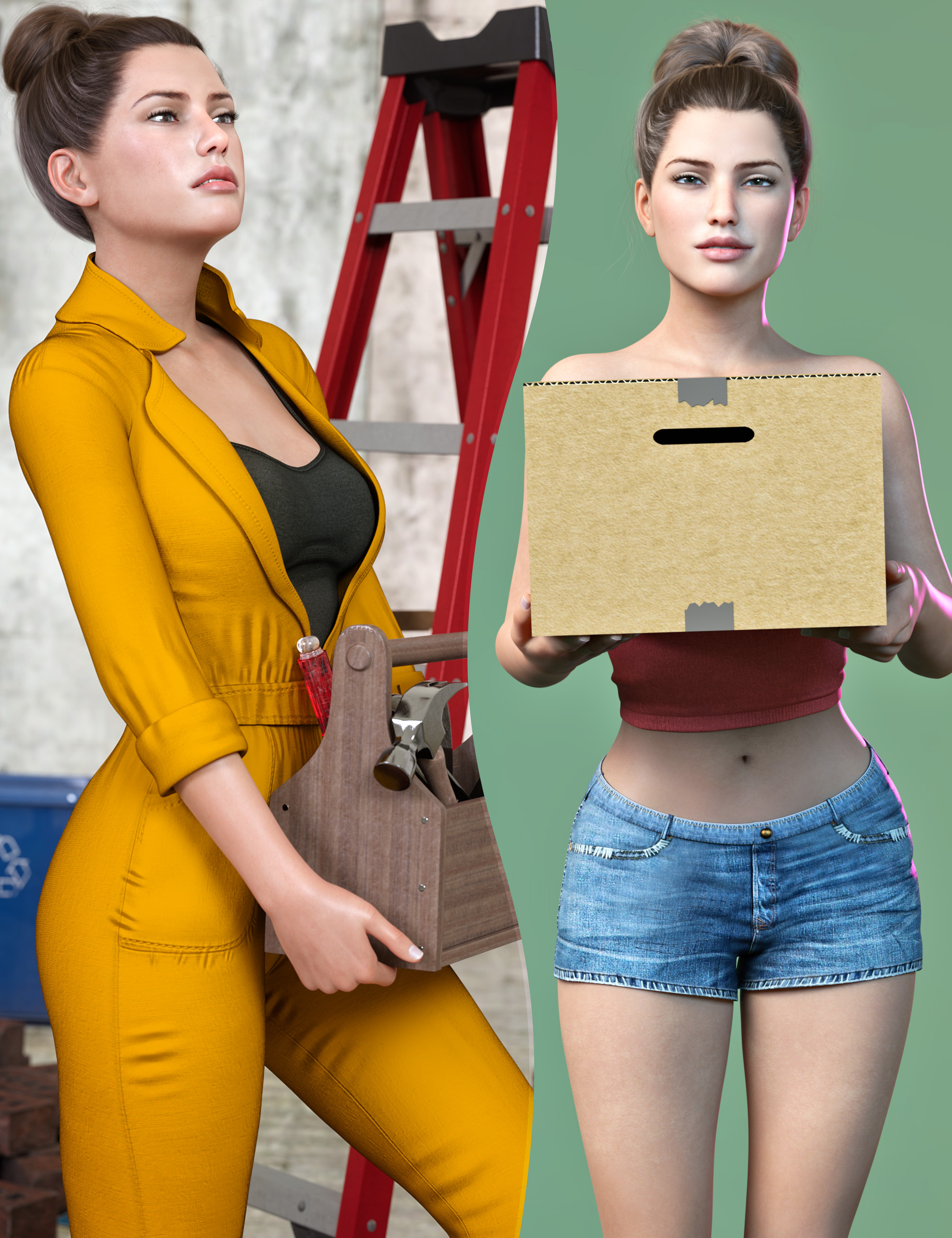 Z Lifting and Carrying Utility Pose Collection for Genesis 8 and 8.1 by: Zeddicuss, 3D Models by Daz 3D