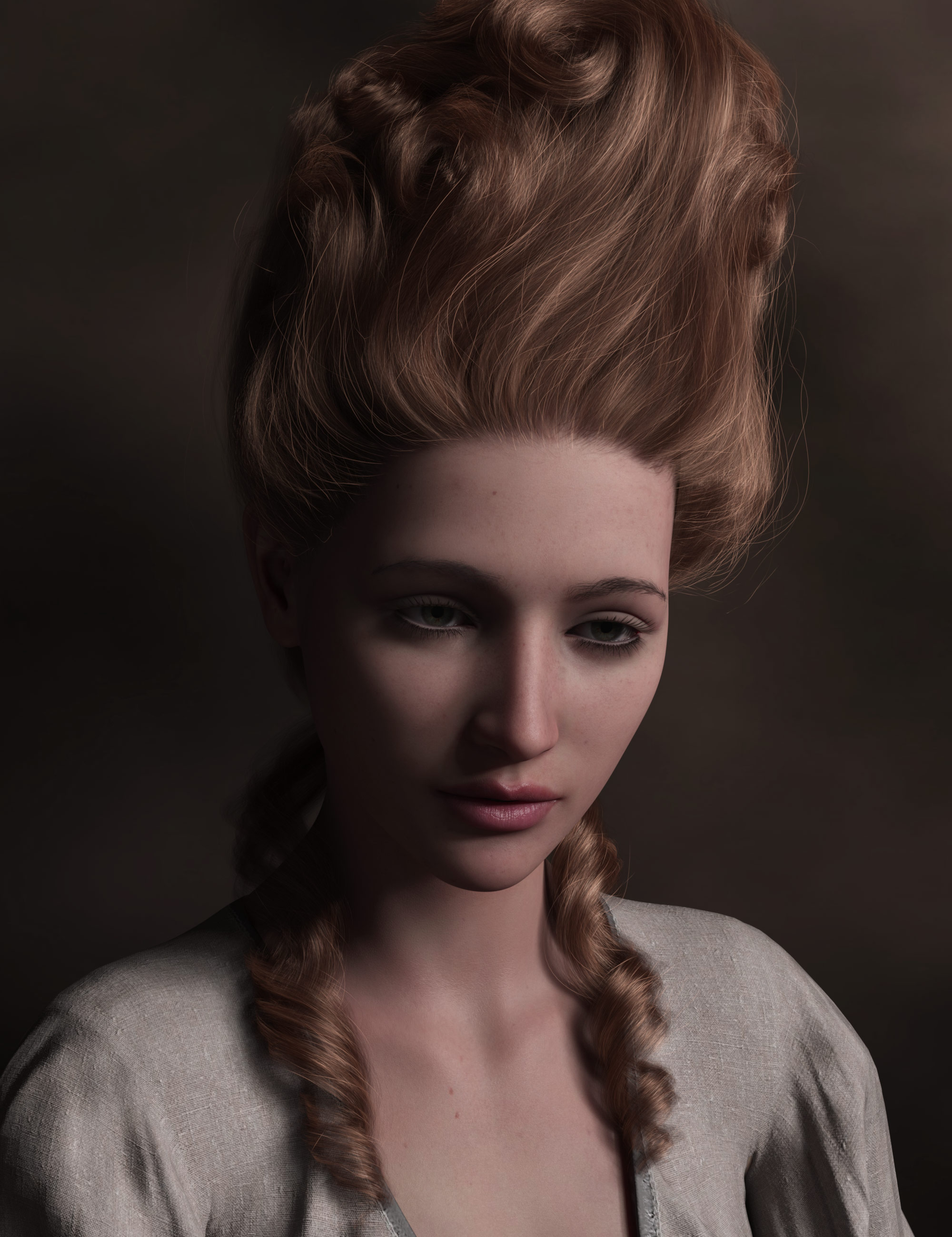 Historique Updo for Genesis 8 Female by: outoftouch, 3D Models by Daz 3D