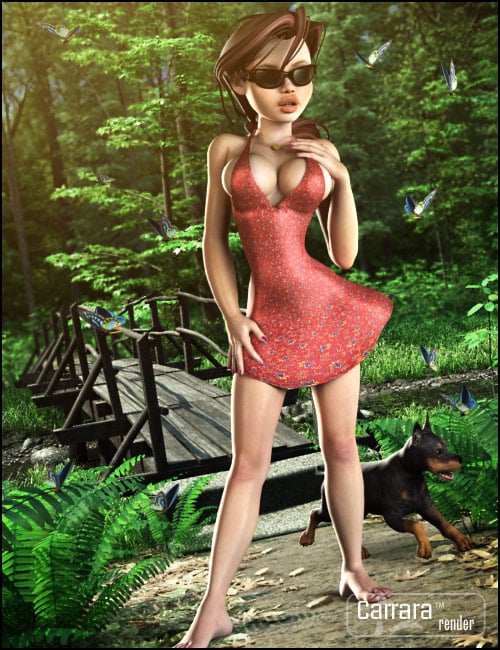 Hot Dress Unimesh Fits by: Barbara Brundon4blueyes, 3D Models by Daz 3D