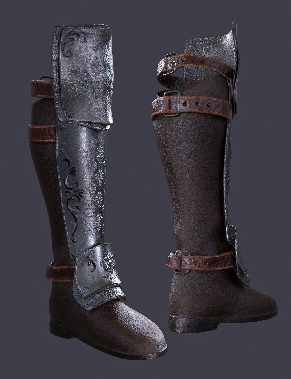 Aurola Warrior Wolf Shoes for Genesis 8 and 8.1 Females by: Beautyworks, 3D Models by Daz 3D