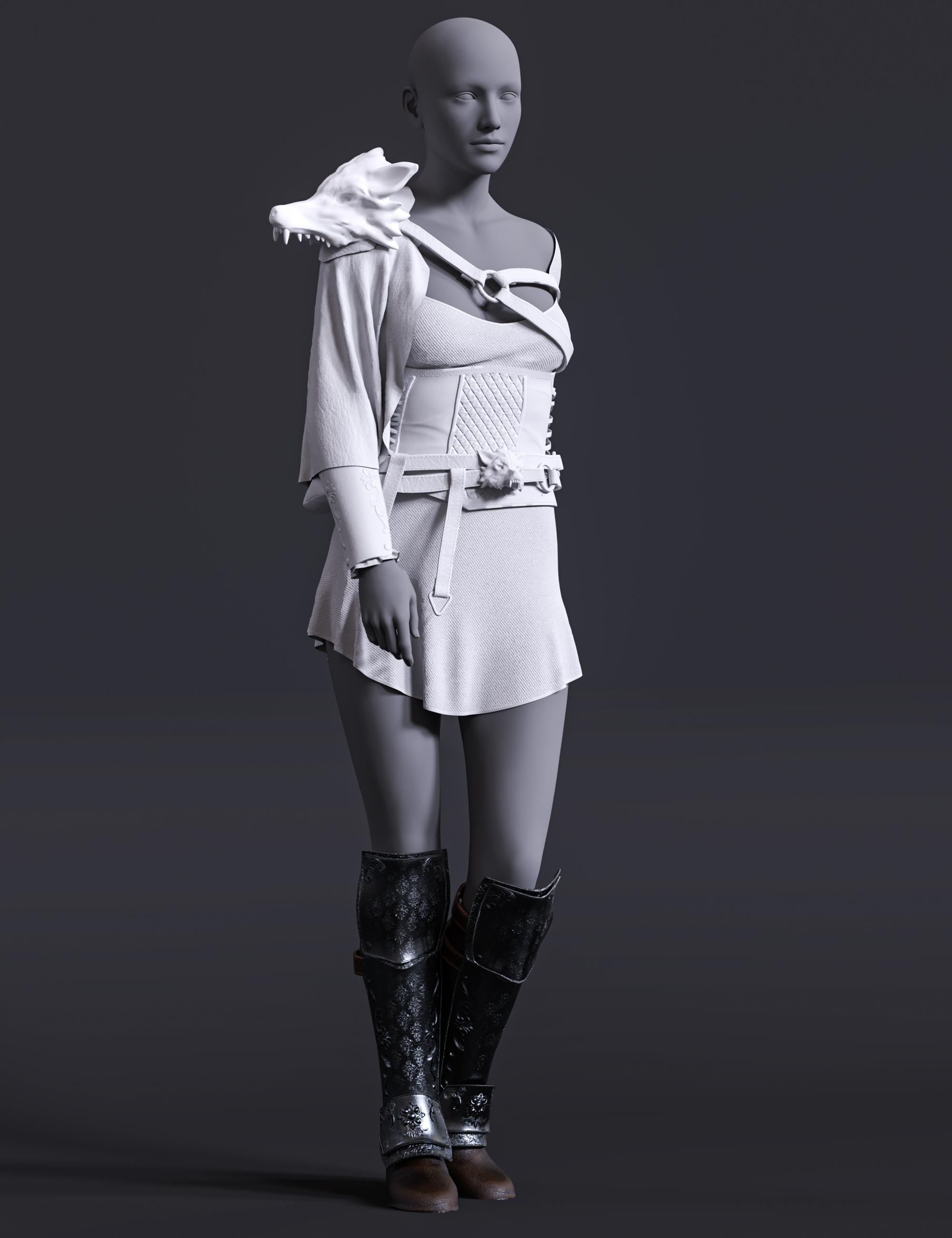Aurola Warrior Wolf Shoes for Genesis 8 and 8.1 Females Aurola Warrior Wolf Shoes for Genesis 8 and 8.1 Females by: Beautyworks, 3D Models by Daz 3D