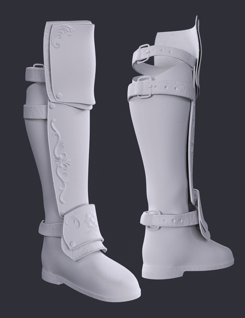 Aurola Warrior Wolf Shoes for Genesis 8 and 8.1 Females by: Beautyworks, 3D Models by Daz 3D