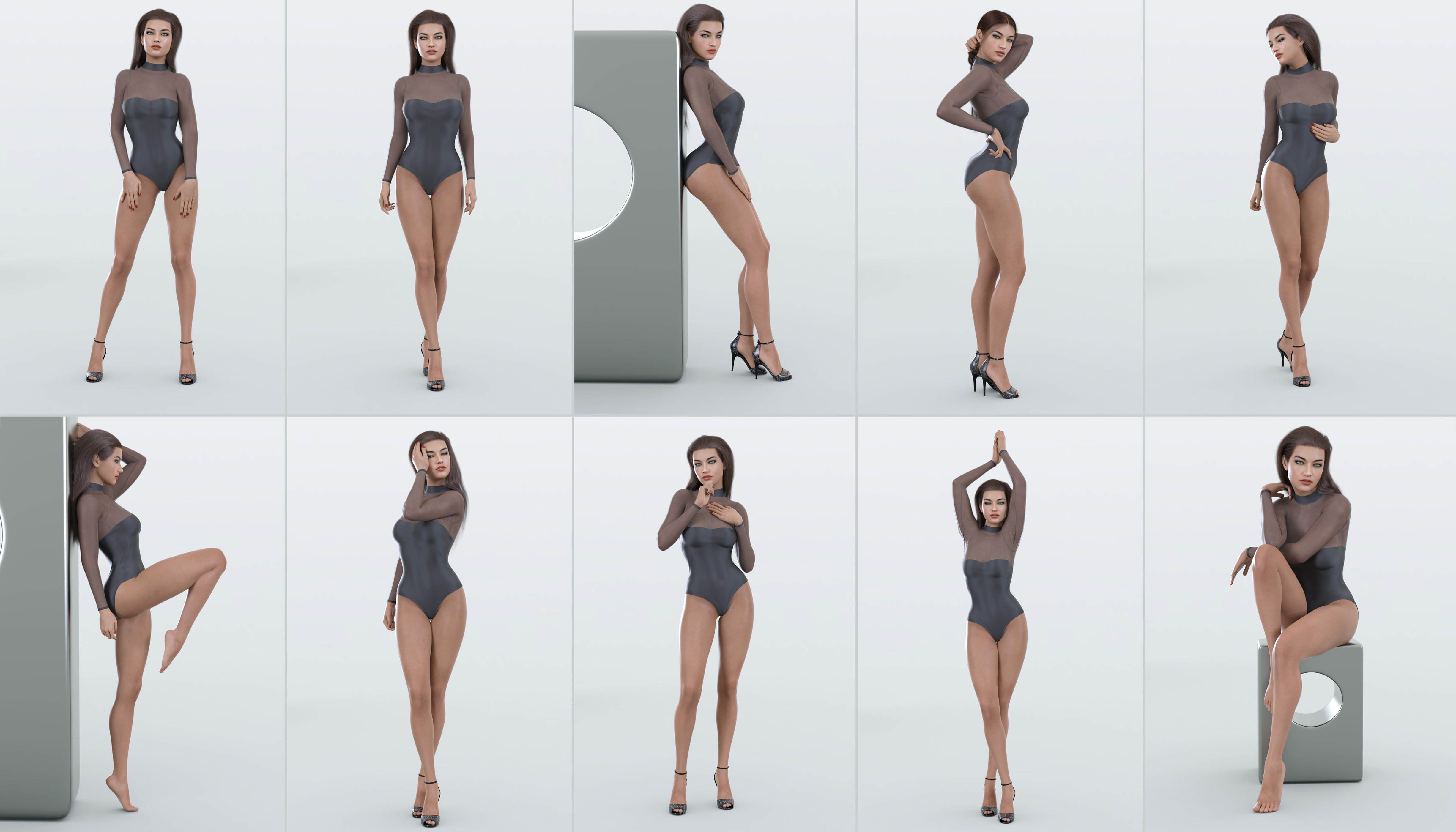 Z Romantic Beauty Shape and Pose Mega Set by: Zeddicuss, 3D Models by Daz 3D