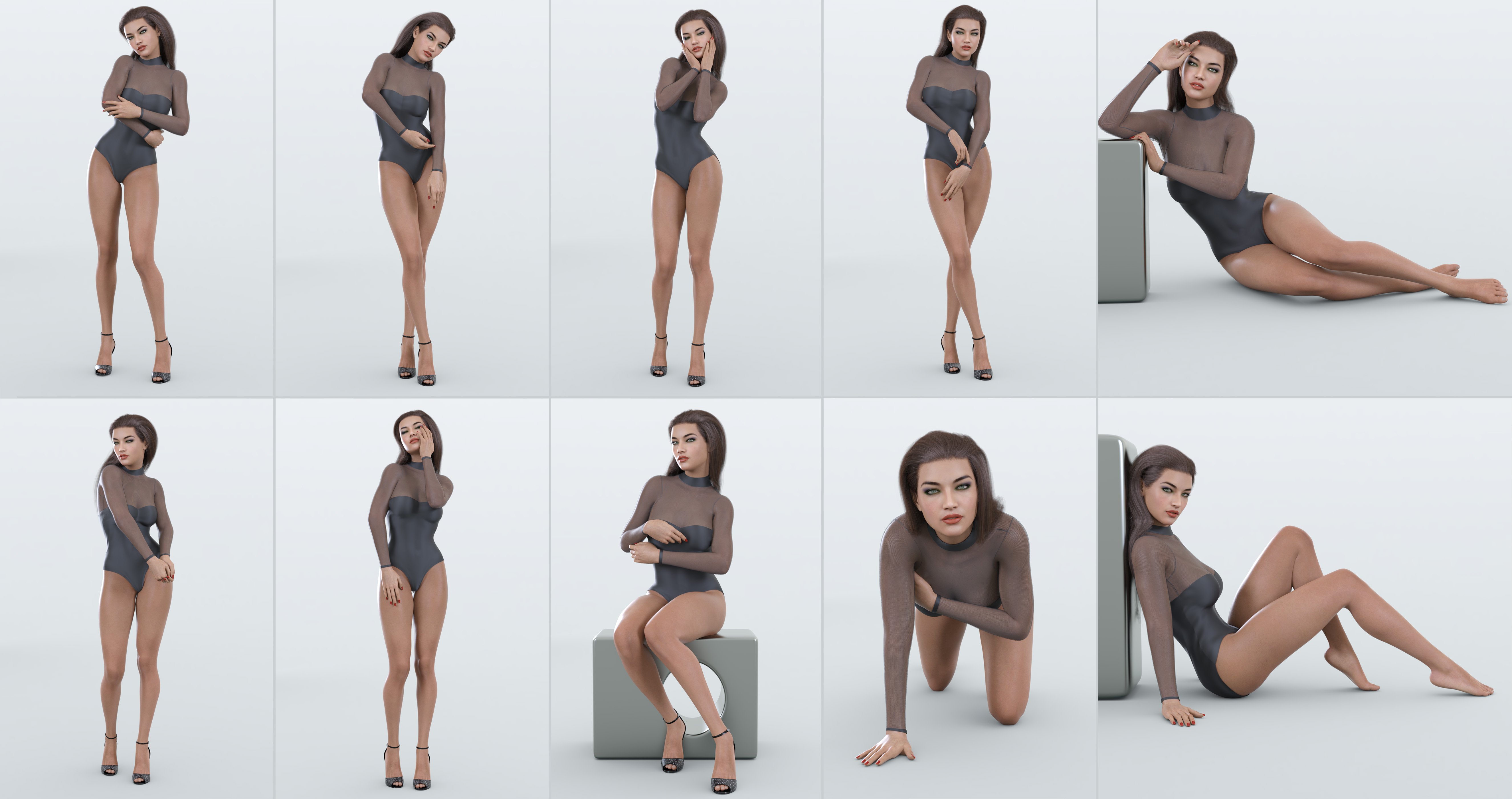 Z Romantic Beauty Shape and Pose Mega Set by: Zeddicuss, 3D Models by Daz 3D