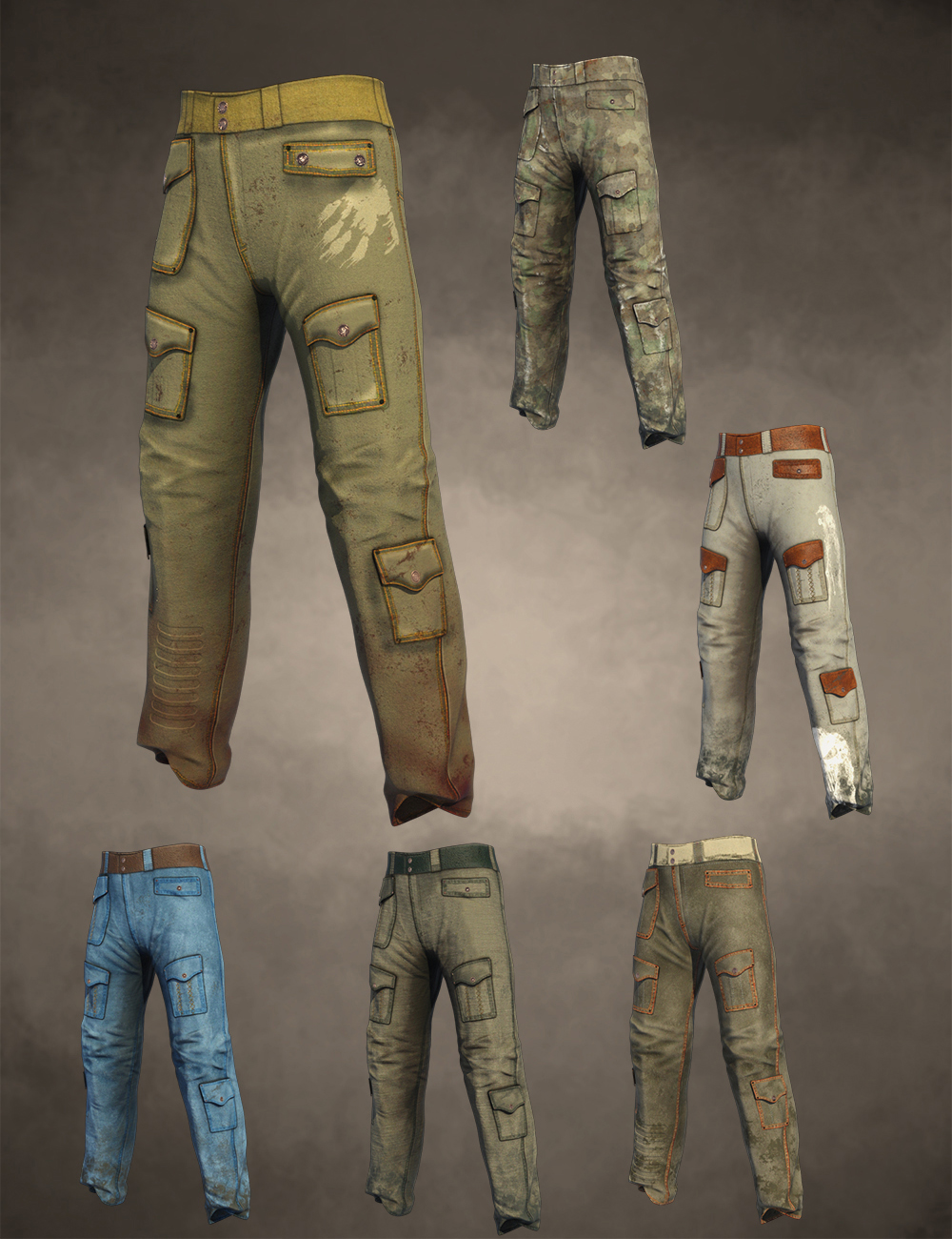 dForce Street Wise Gent Outfit Pants for Genesis 8 and 8.1 Males by: Meshitup, 3D Models by Daz 3D