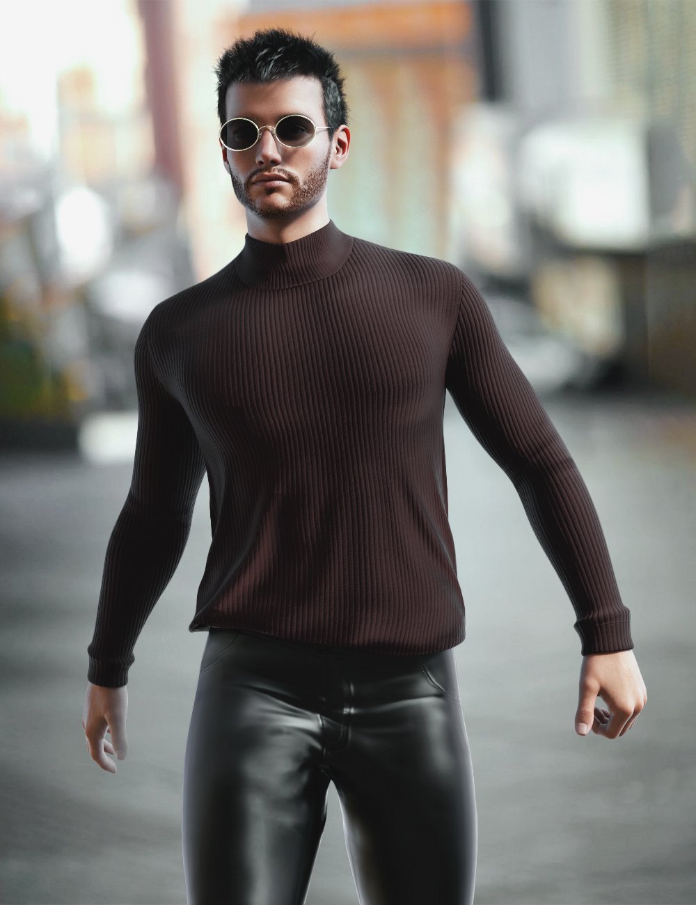 M Fashion Casual Outfit V1 Glasses for Genesis 8 and 8.1 Male by: fjaa3d, 3D Models by Daz 3D