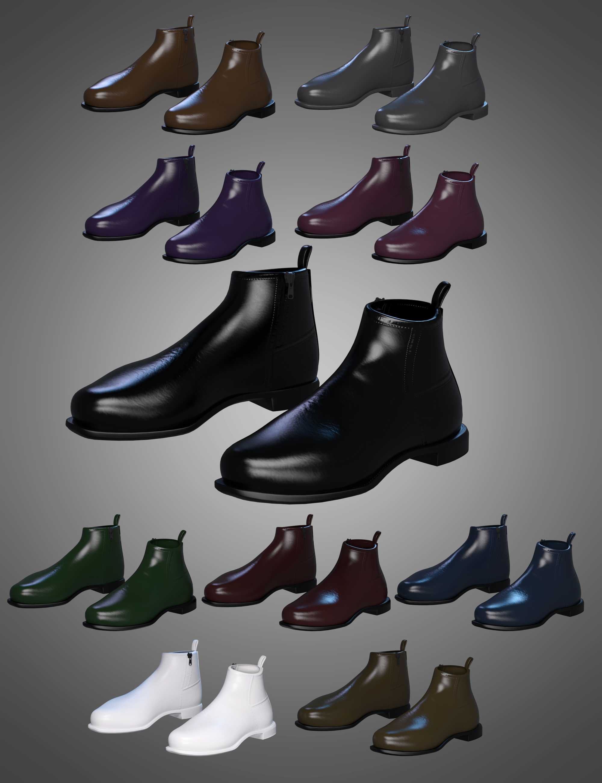 M Fashion Casual Outfit V1 Shoes for Genesis 8 and 8.1 Male