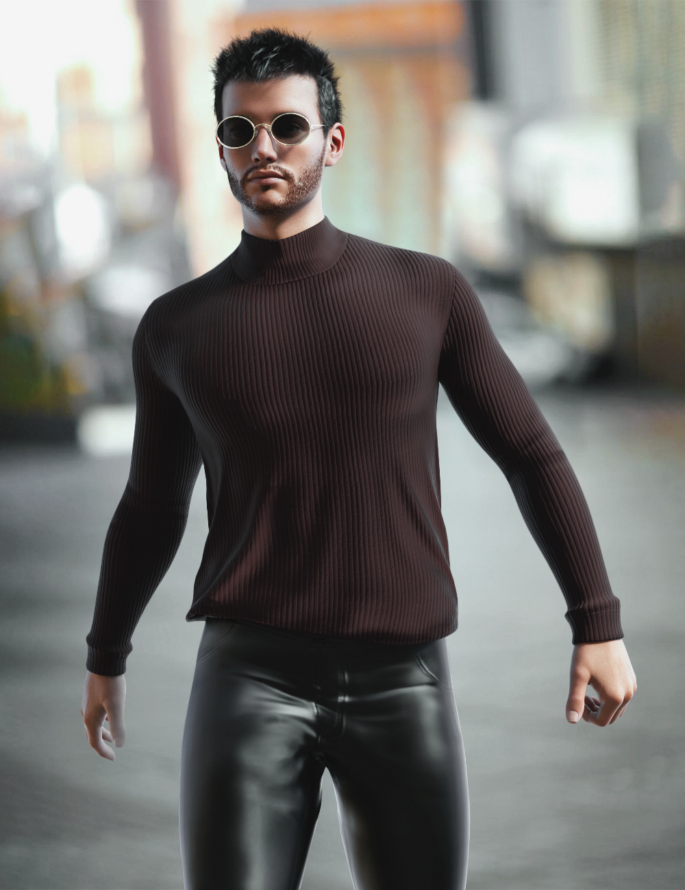 M Fashion Casual Outfit V1 Sweater for Genesis 8 and 8.1 Male by: fjaa3d, 3D Models by Daz 3D