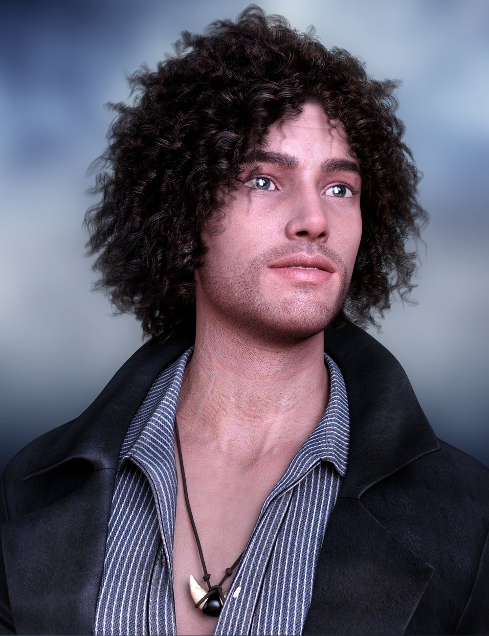 dForce Lenny Hair for Genesis 8 and 8.1 Males and Females