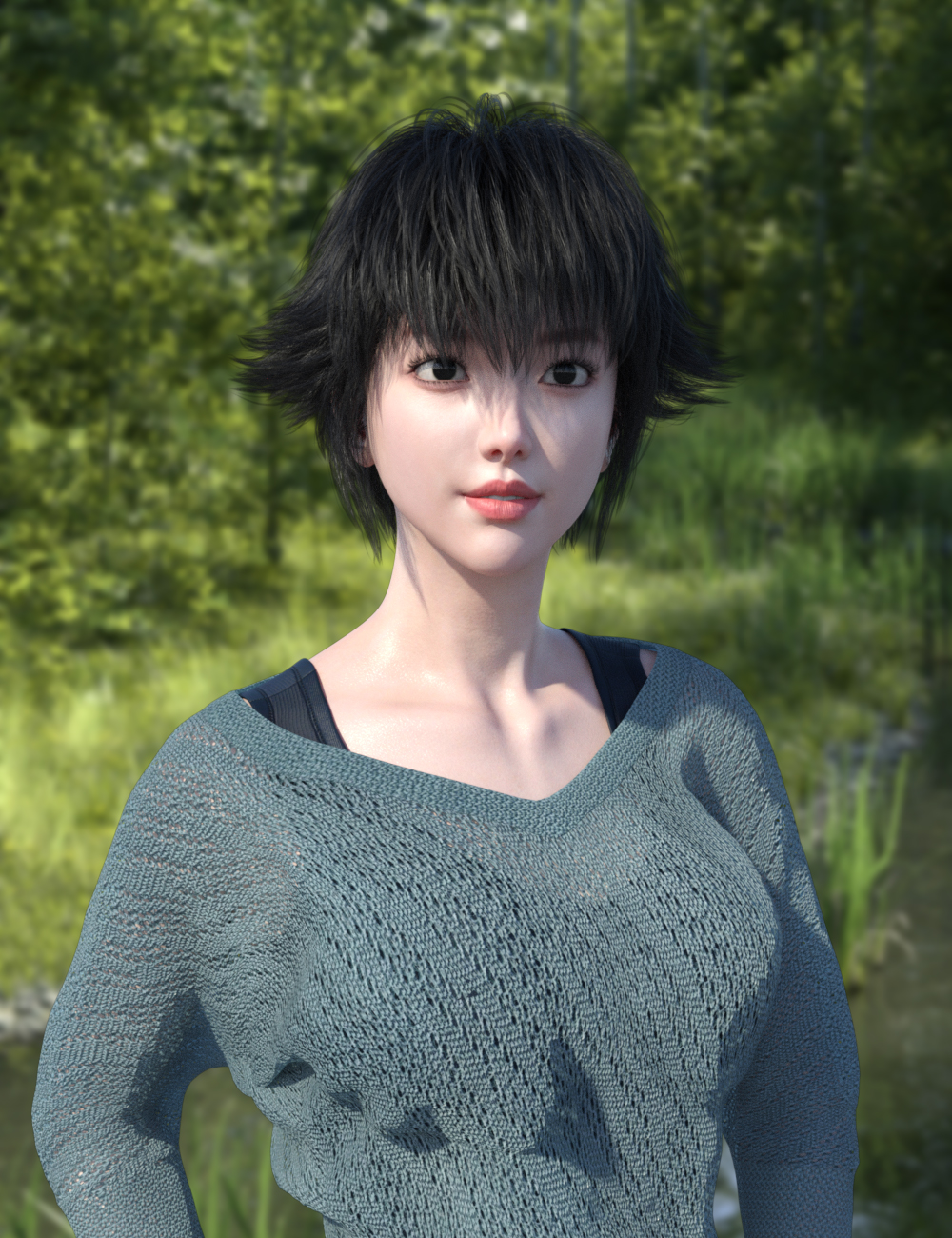 JL Stylized Short Cropped Hair for Genesis 8 and 8.1 Females