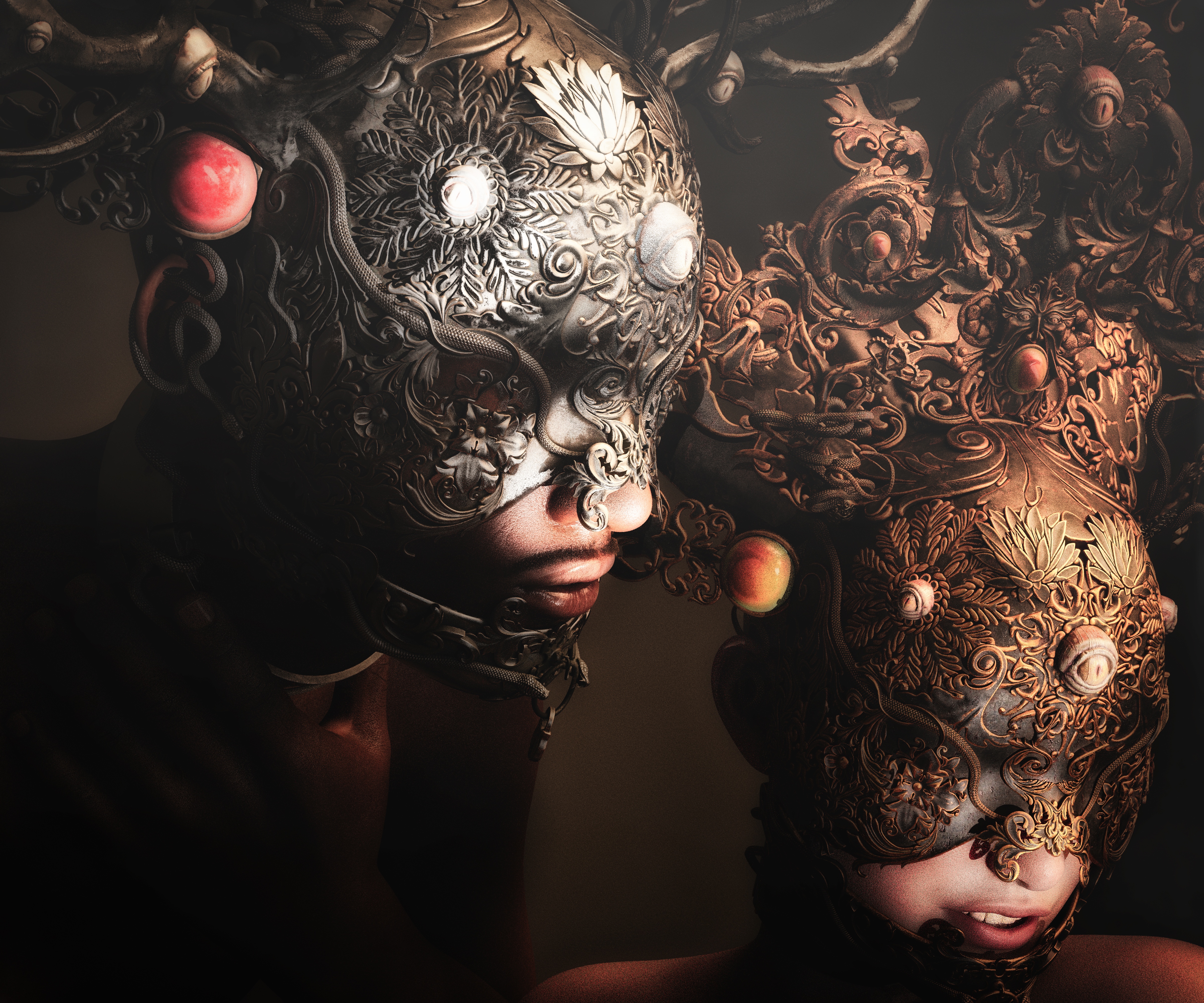 Mysterieux Blind Masque Kit For Genesis 8 and Genesis 8.1 by: The Row House, 3D Models by Daz 3D