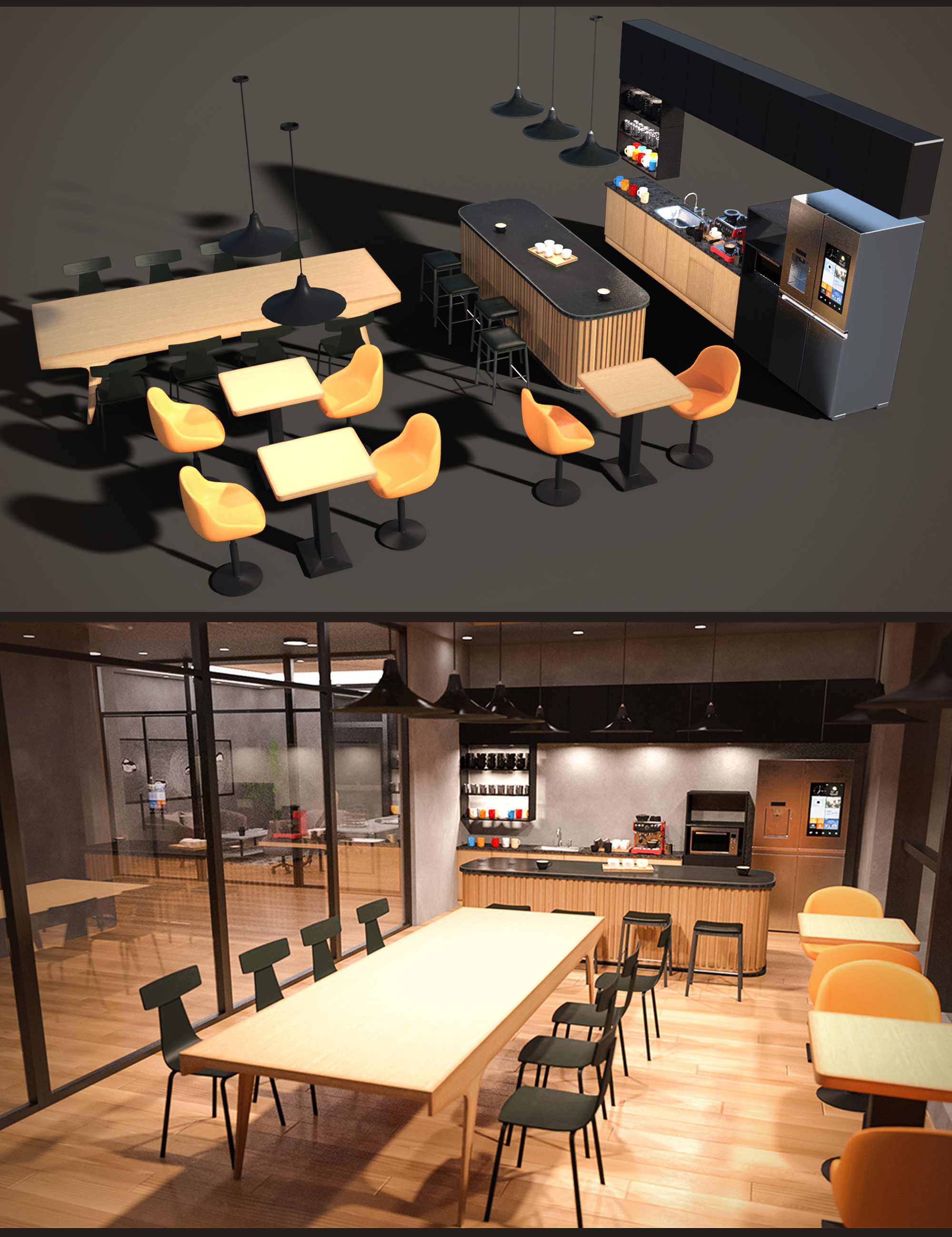 PBO Boss Coffee Room Furniture by: Polish, 3D Models by Daz 3D