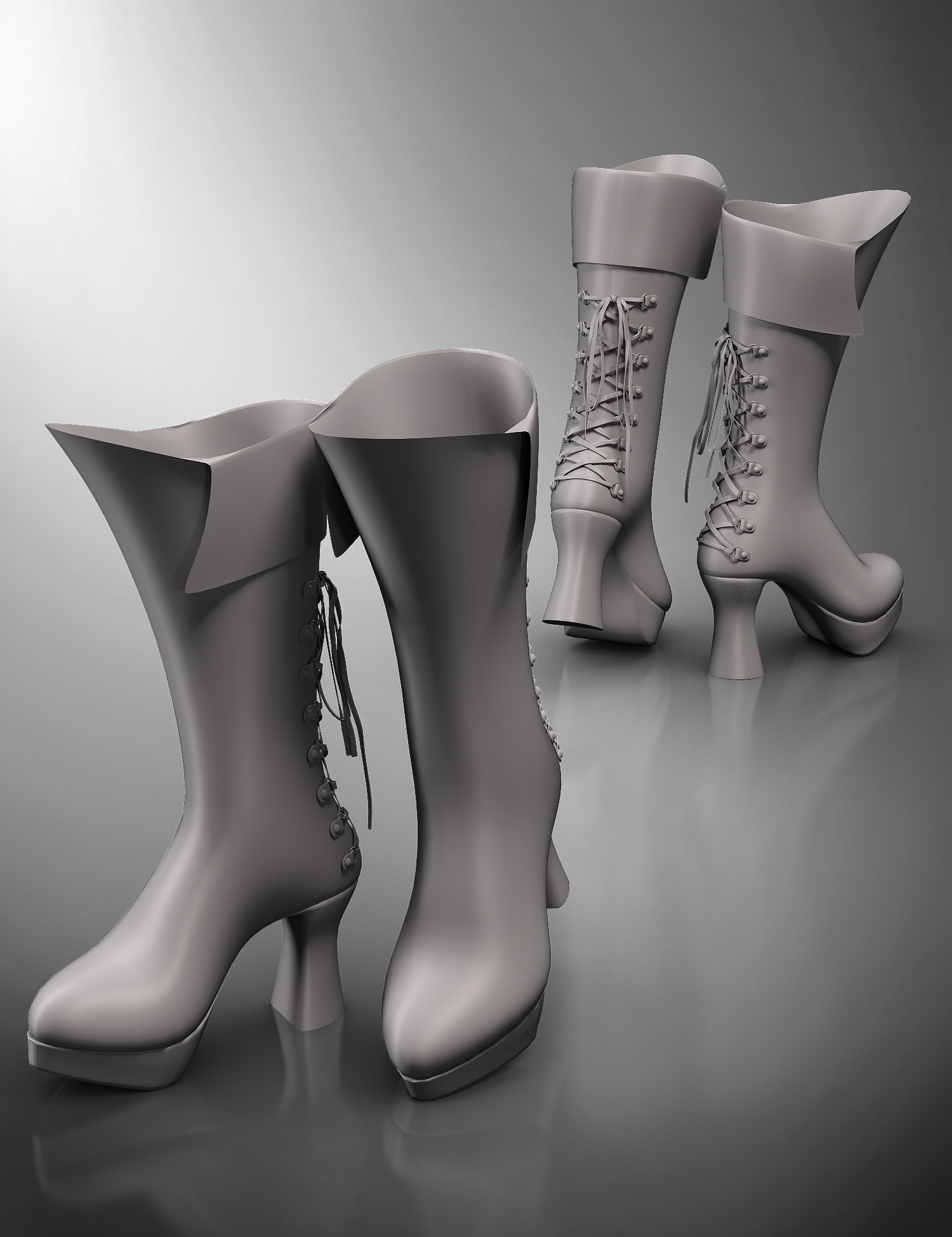 Victorian Vampire Boots for Genesis 8 and 8.1 Females by: fefecoolyellow, 3D Models by Daz 3D