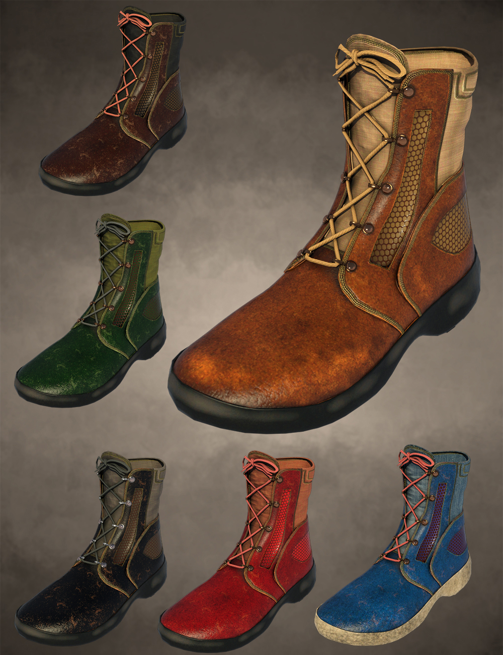 Street Wise Gent Outfit Boots for Genesis 8 and 8.1 Males by: Meshitup, 3D Models by Daz 3D