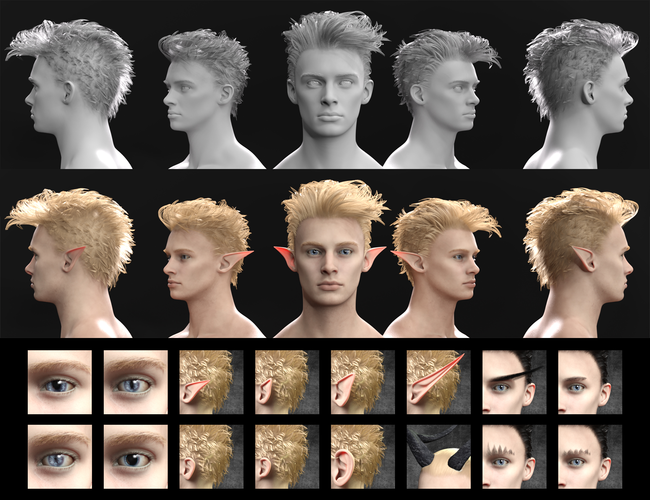 CC Puck for Genesis 8.1 Male by: ChangelingChickVincentXyooj, 3D Models by Daz 3D