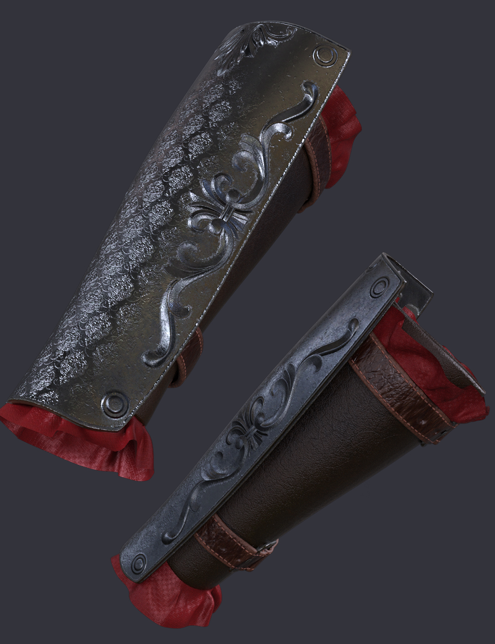 Aurola Warrior Wolf Hand Armor for Genesis 8 and 8.1 Females by: Beautyworks, 3D Models by Daz 3D