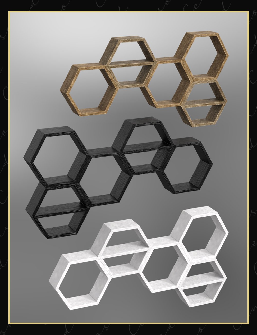 Modern Shelving Units Daz 3D