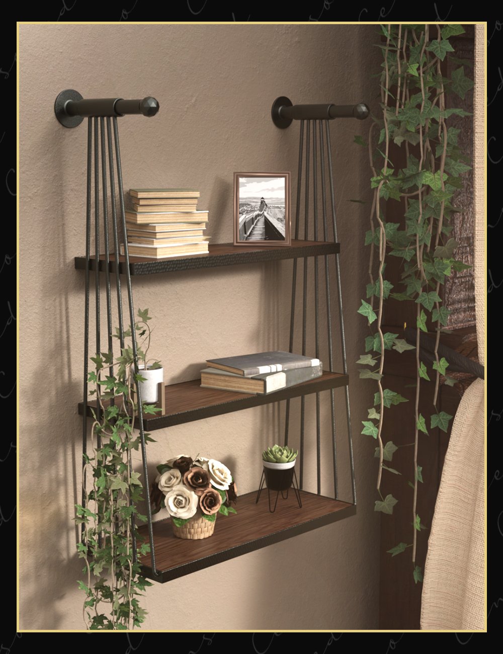 Modern Shelving Units Daz 3D
