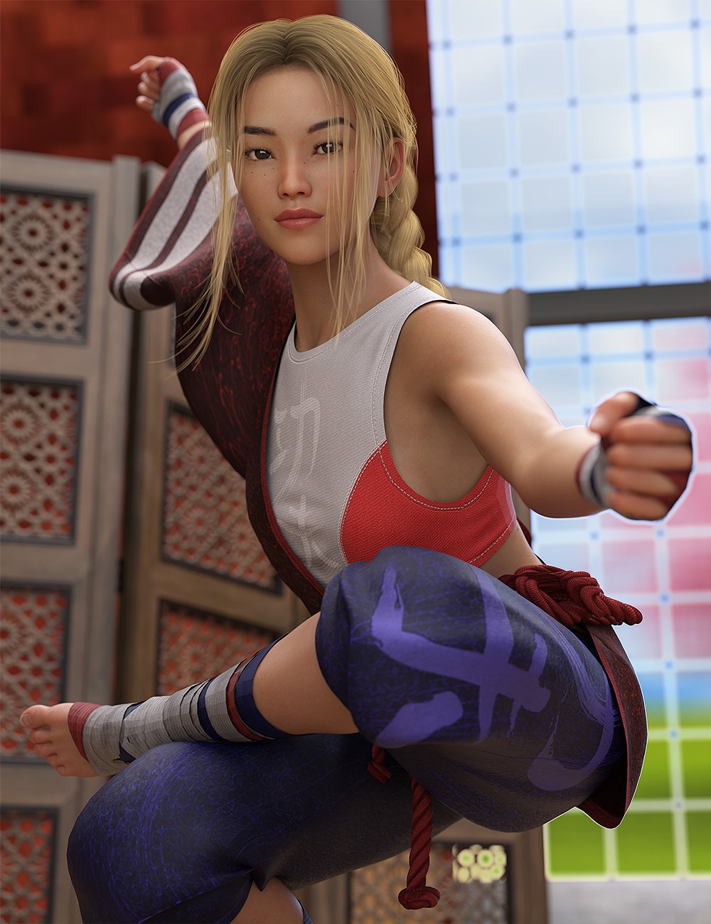 KungFu Fury Poses for Genesis 8 and 8.1 Females by: Val3dartbiuzpharb, 3D Models by Daz 3D