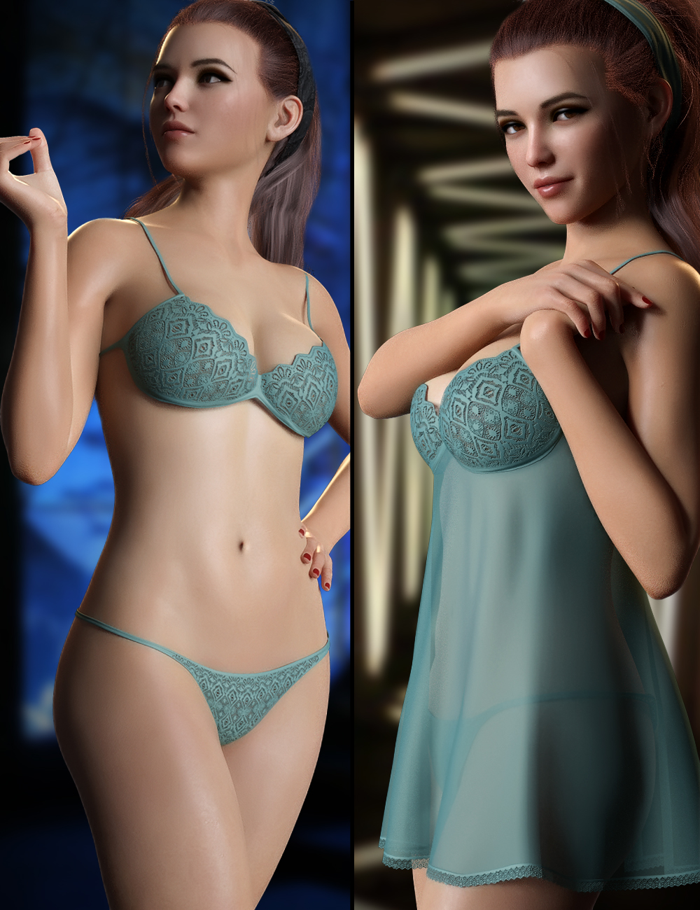 dForce Emotion Lingerie Set for Genesis 8 and 8.1 by: MytilusProShot, 3D Models by Daz 3D