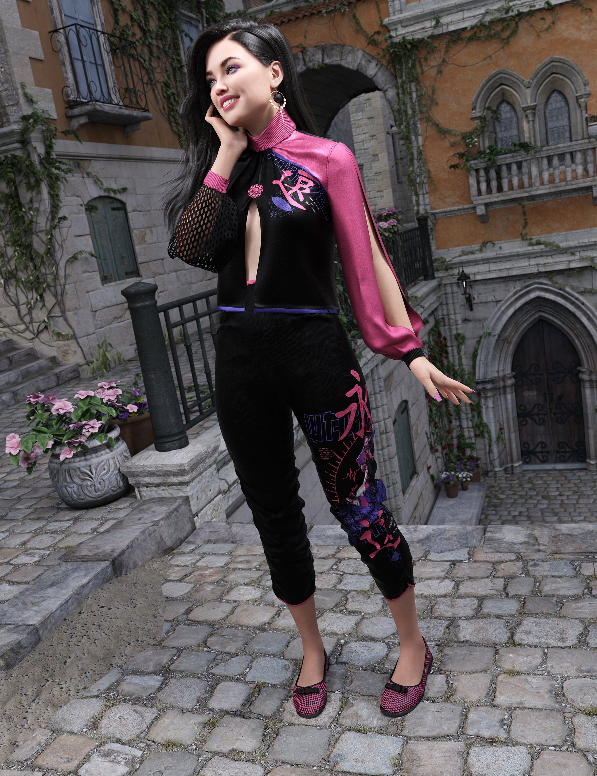 Denez for Ariana Outfit by: Sade, 3D Models by Daz 3D