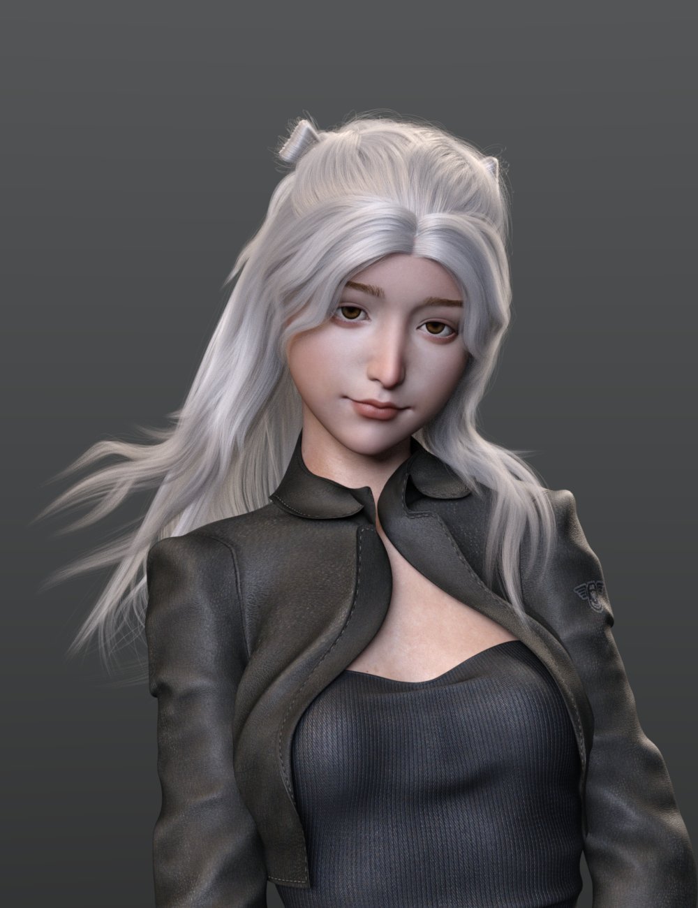Yifei Hair for Genesis 8 and 8.1 Females by: Ergou, 3D Models by Daz 3D