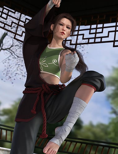 dForce KungFu Fury Outfit for Genesis 8 and 8.1 Females dForce KungFu Fury Outfit for Genesis 8 and 8.1 Females by: Val3dartbiuzpharb, 3D Models by Daz 3D