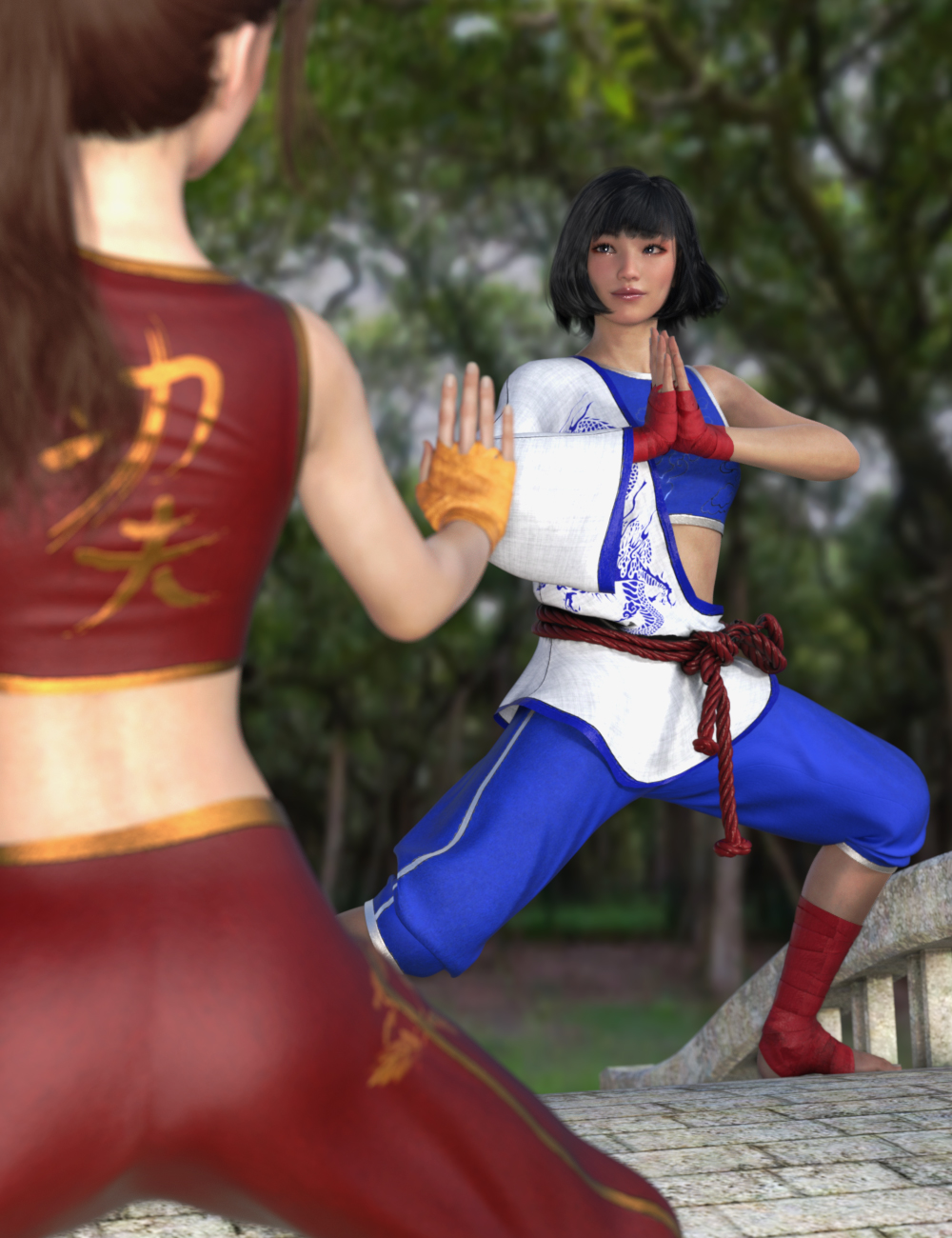 KungFu Fury Textures Add-on by: Val3dartbiuzpharb, 3D Models by Daz 3D