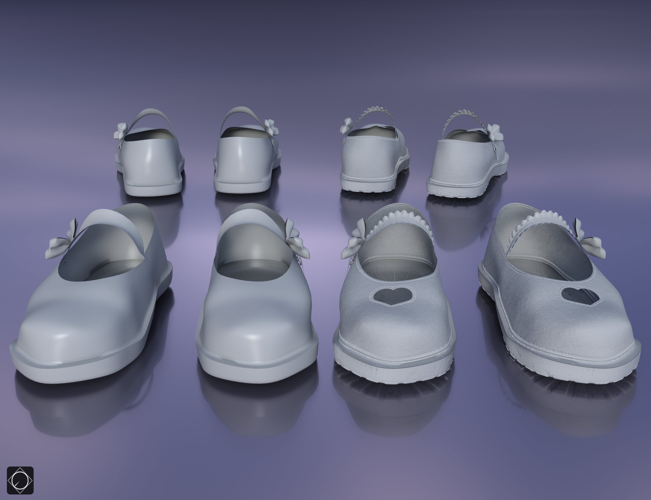 Monochrome Bikini Shoes for Genesis 8 and 8.1 Females by: SWTrium, 3D Models by Daz 3D