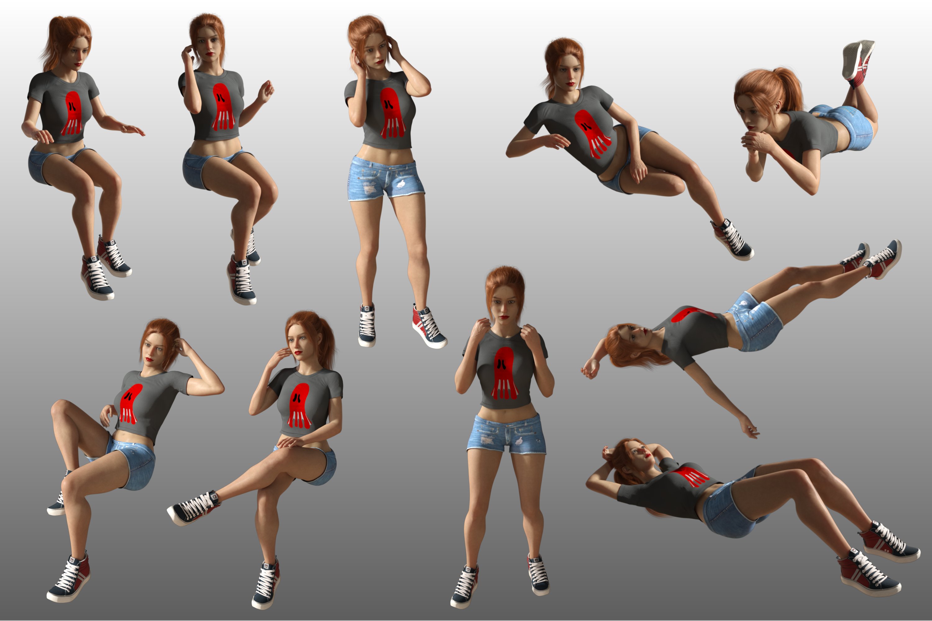 FG Streamer Poses FG Streamer Poses by: IronmanFugazi1968, 3D Models by Daz 3D