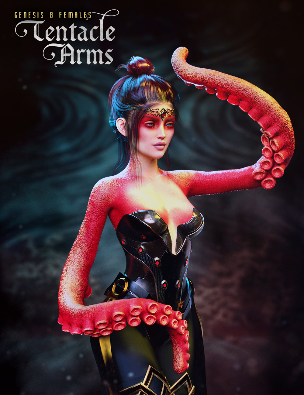 FPE Tentacle Arms for Genesis 8 and 8.1 Females by: FenixPhoenixEsid, 3D Models by Daz 3D