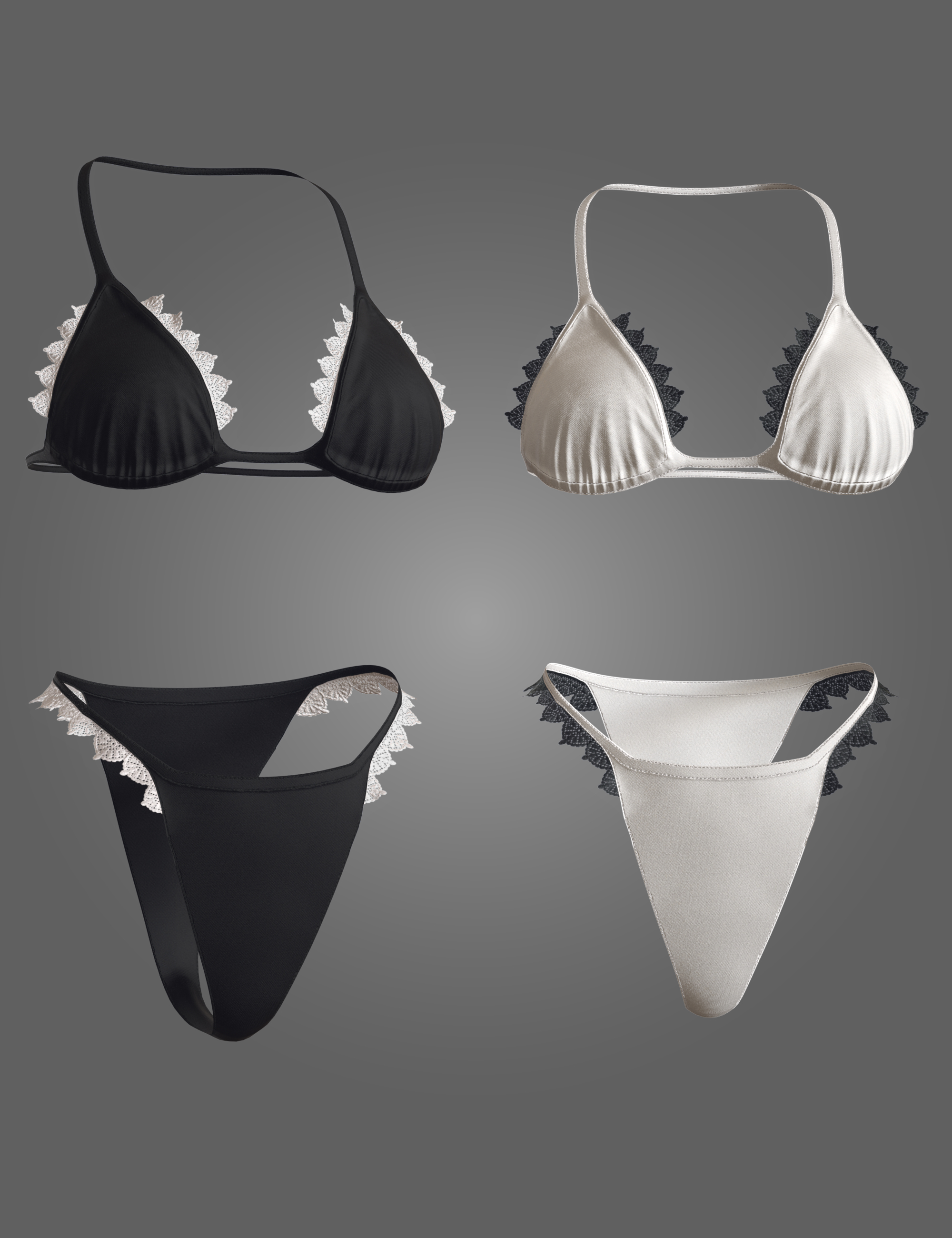 dForce Monochrome Bikini for Genesis 8 and 8.1 Females