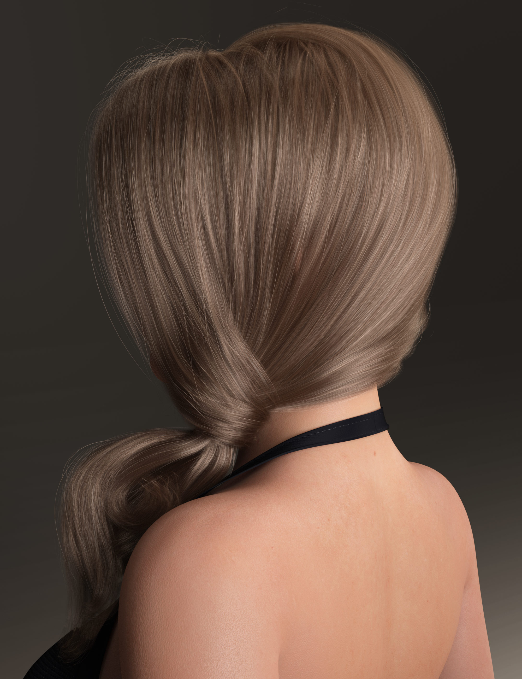 Romantic Side Tail Hair For Genesis 8 Female Daz 3d