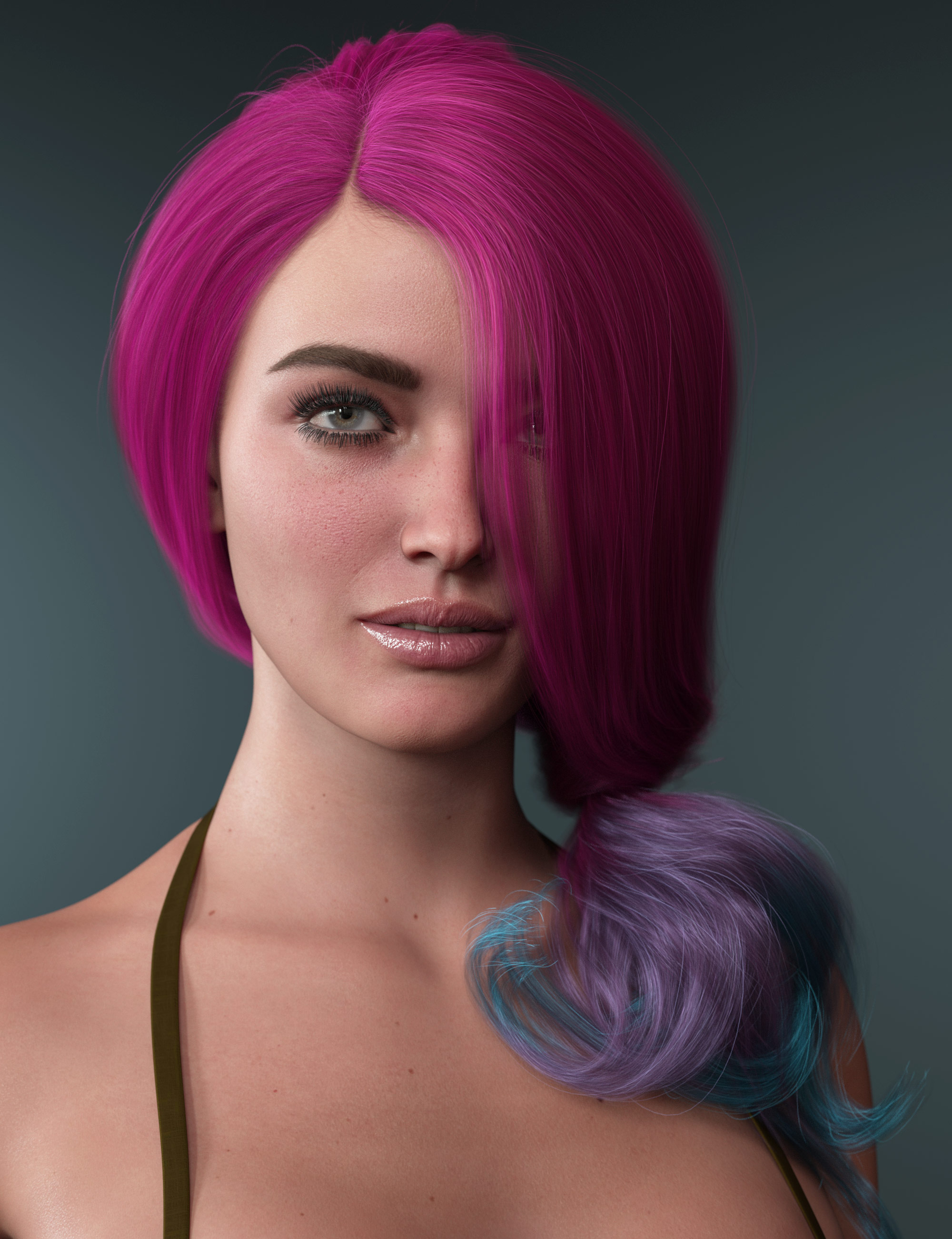 Romantic Side Tail Hair Texture Expansion by: outoftouch, 3D Models by Daz 3D