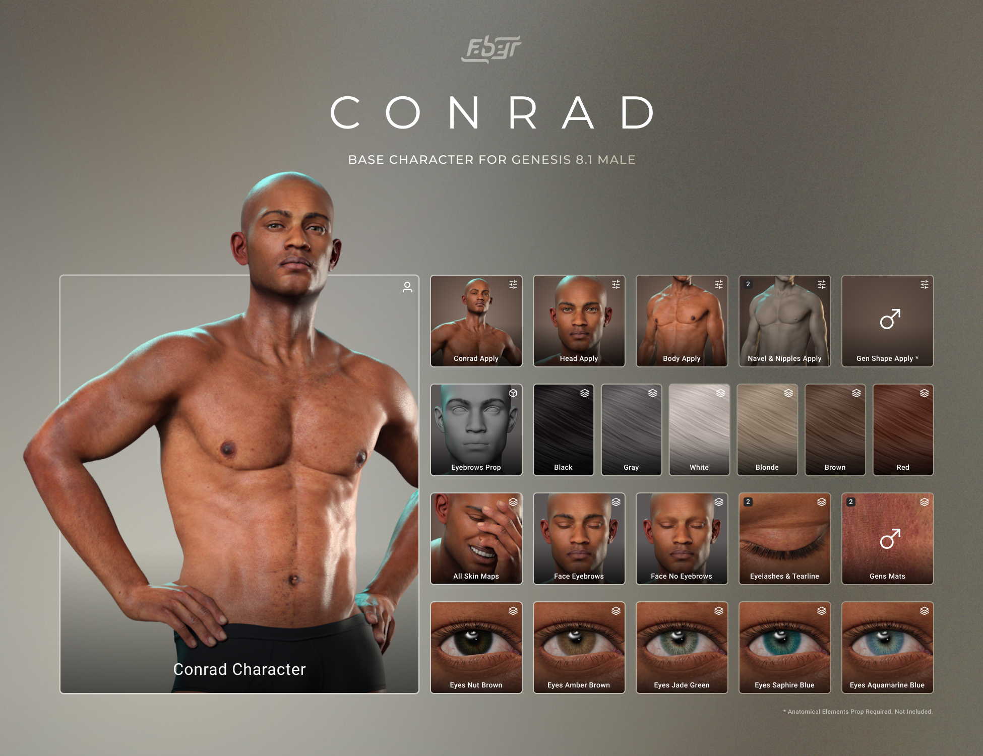 Conrad for Genesis 8.1 Male by: Faber Inc, 3D Models by Daz 3D