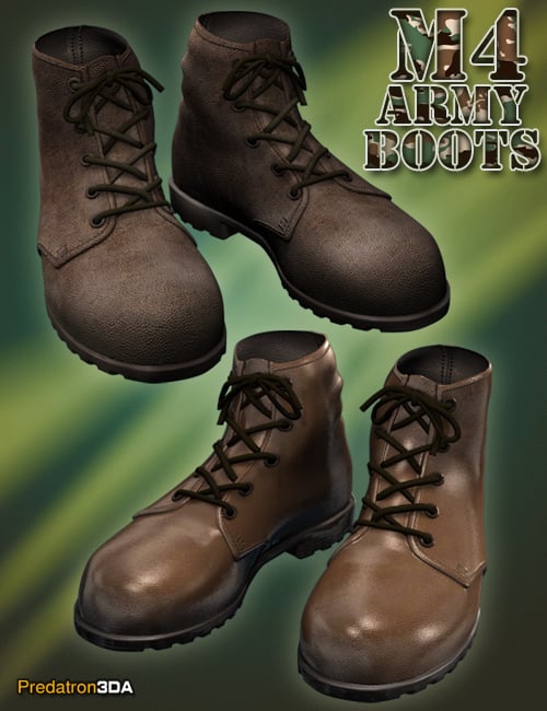 Army Boots for Michael 4 by: Predatron, 3D Models by Daz 3D