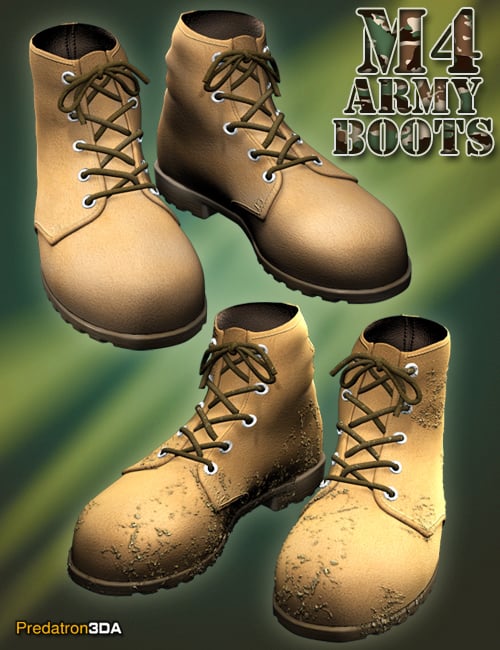 Army Boots for Michael 4 by: Predatron, 3D Models by Daz 3D