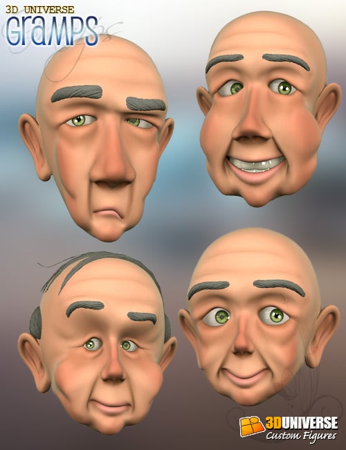 Toon Gramps by: 3D Universe, 3D Models by Daz 3D