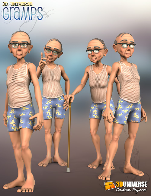 Toon Gramps Toon Gramps by: 3D Universe, 3D Models by Daz 3D
