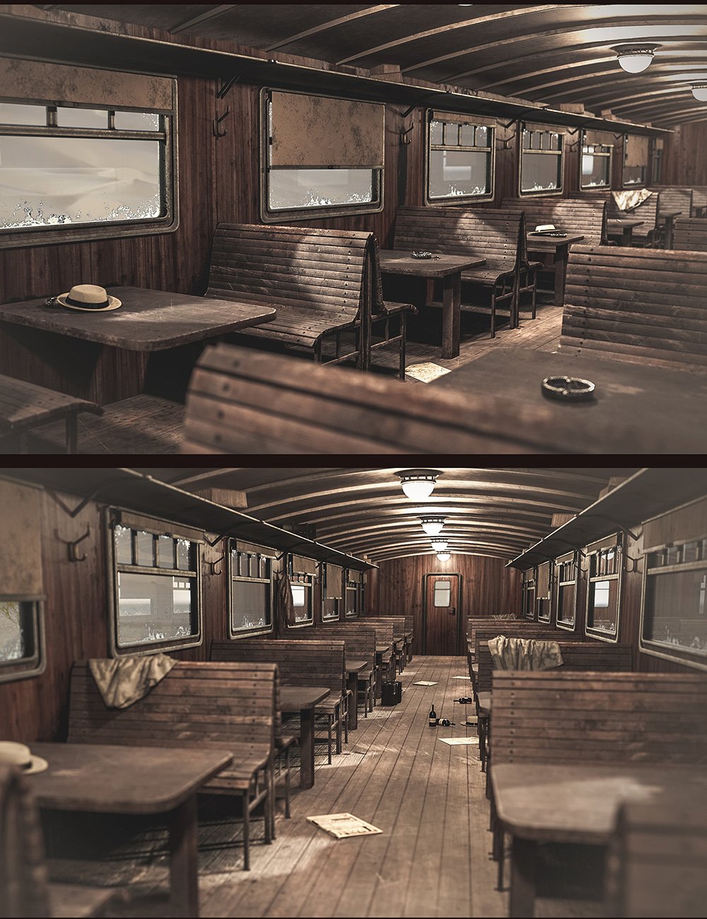 Western Express Train Second Class by: Polish, 3D Models by Daz 3D