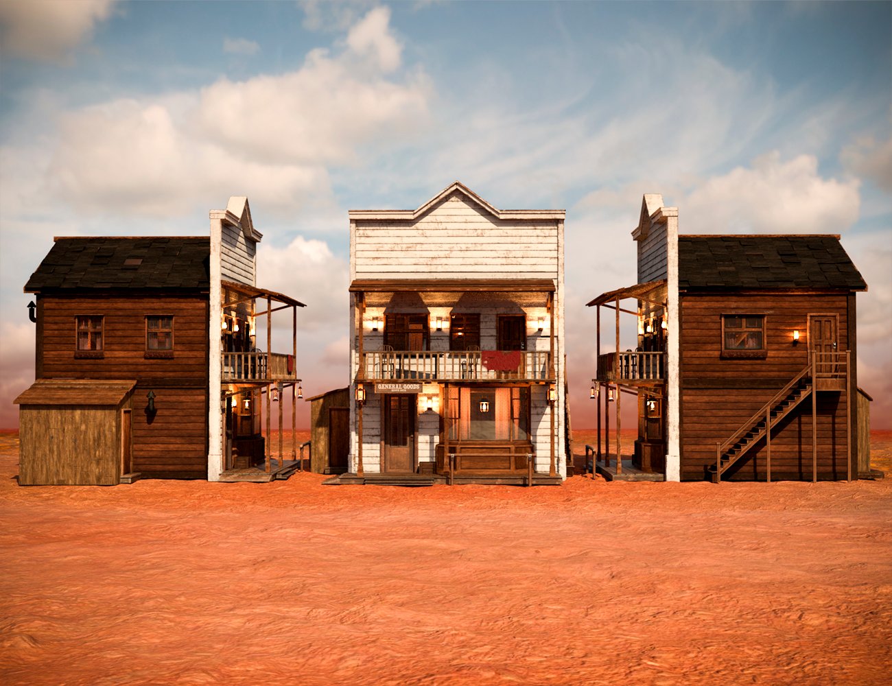 M3D Western General Store Building and Outside M3D Western General Store Building and Outside by: Matari3D, 3D Models by Daz 3D
