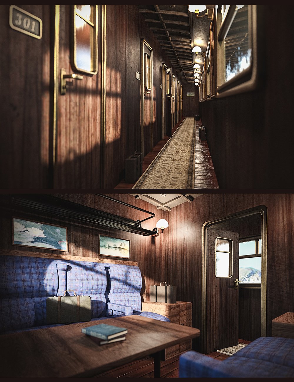 Western Express Train First Class by: Polish, 3D Models by Daz 3D
