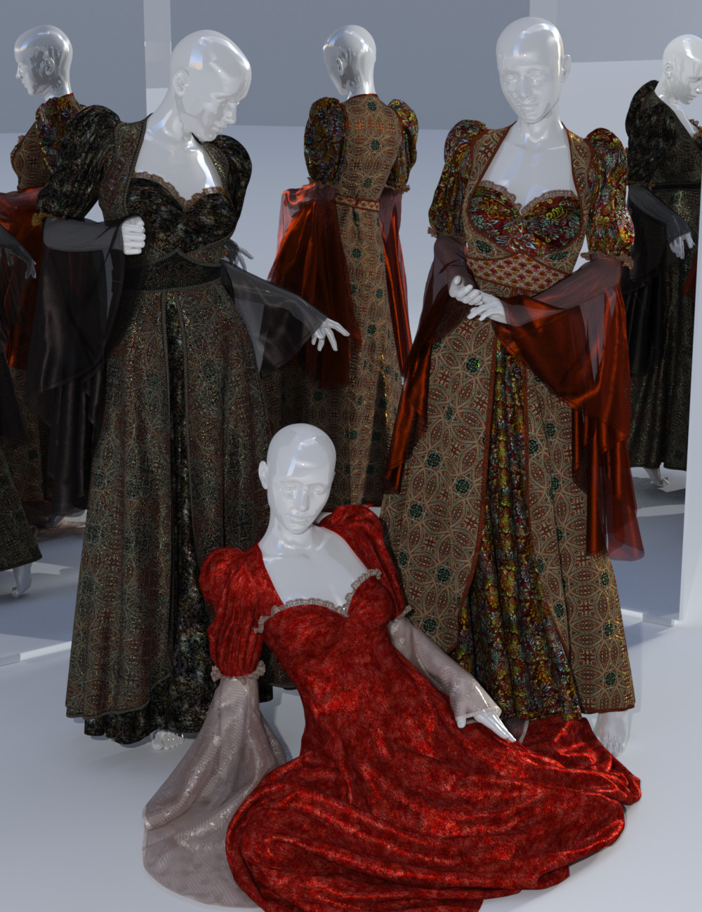 dForce Ottoman Fantasy for Genesis 3 and 8 Females by: Sshodan, 3D Models by Daz 3D