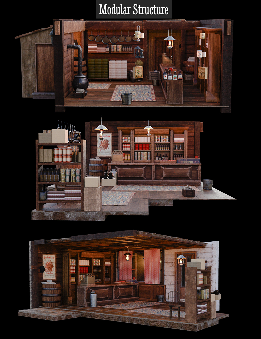 M3D Western General Store Interior by: Matari3D, 3D Models by Daz 3D